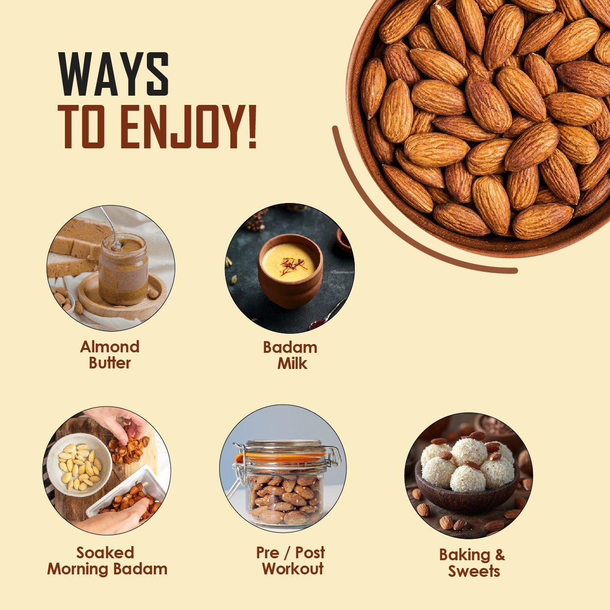 Almonds (Badam) - Buy California Raw Almonds